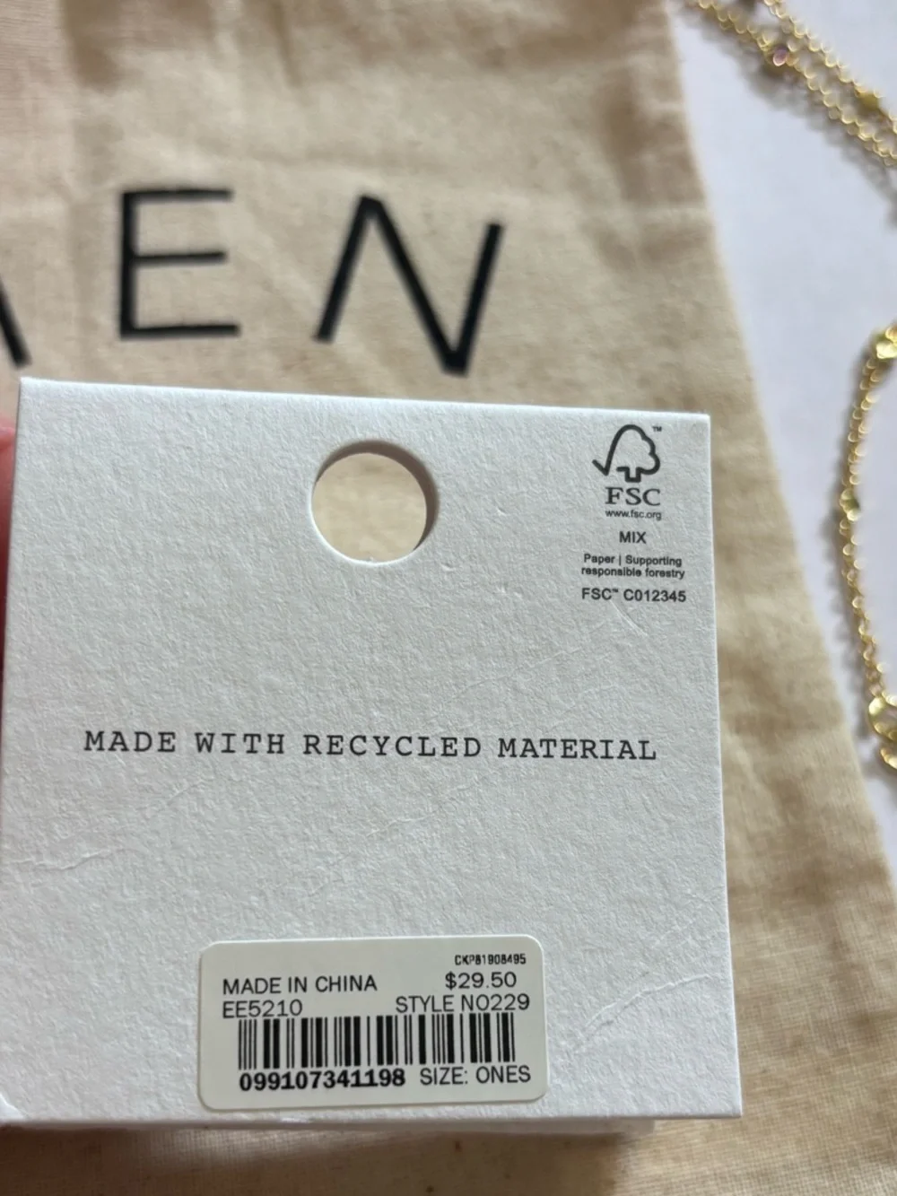 Madewell Freshwater Pearl Necklace with Bag, adjustable 15.5 - 18.5” length - Picture 4 of 7